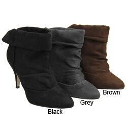 Bamboo by Journee High-heel Microsuede Ankle Boots