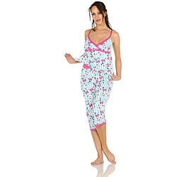 Popsi Lingerie Women's 2-piece Cherry Skulls Pajamas