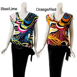 Kaelyn Max Women's Plus Size Cap-sleeve Blouse