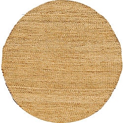Hand-woven Natural Bleached Jute Rug (6' Round)