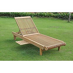 Kokomo Teak Sunlounger with Pull-out Tray
