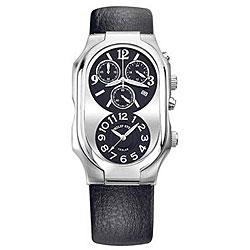 Philip Stein Men's Teslar Black Strap Chronograph Watch