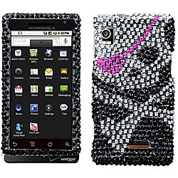 Motorola Droid Skull Design Rhinestone Protector Case