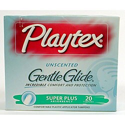 Playtex Gentle Glide 20 Unscented Super Plus Tampons (Pack of 4)