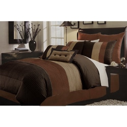 Regatta Pintuck Chocolate 8-piece Comforter Set