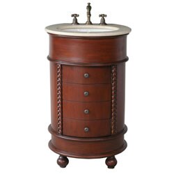 Stufurhome Mars 22-inch Single-sink Cream Marfil Marble-top Vanity