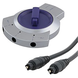 Eforcity Premium Optical Toslink 3-way Switch 6-foot Molded Cable