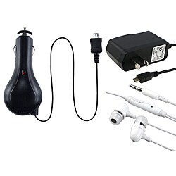 Eforcity Retractable Car/ AC Charger/ Headset for Palm Treo Pro 850