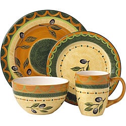 Pfaltzgraff Everyday 16-piece 'Tuscan Olive' Dinnerware Set