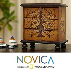 Cedar 'Illusion' Jewelry Chest (Peru)