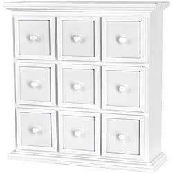 Fashion Furnishings 9-drawer White Apothecary Chest