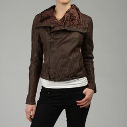 Love Stitch Women's Faux Leather Jacket