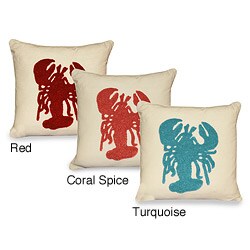 'Louie' Lobster Towel Stitch 18-inch Throw Pillow