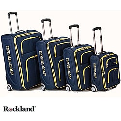 Rockland Polo Equipment Olympian 4-piece Navy Expandable Luggage Set