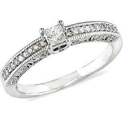 Miadora 10k Gold 1/4ct TDW Diamond Engagement Ring