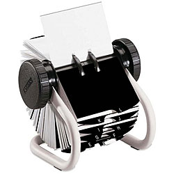 Rolodex White Rotary Business Card File