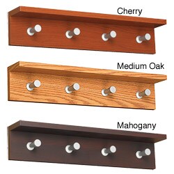 Safco Contempo 4-hook Wood Wall Rack