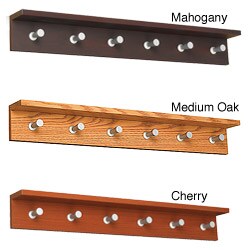 Safco Contempo 6 Hook Wood Wall Rack