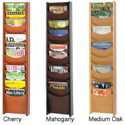 Safco Wood 12-pocket Magazine Rack