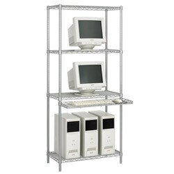 Safco 30-inch Metallic Grey Wire LAN Management System