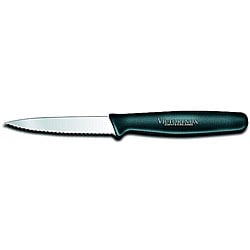 Victorinox Swiss Army Black 3-inch Serrated Paring Knife