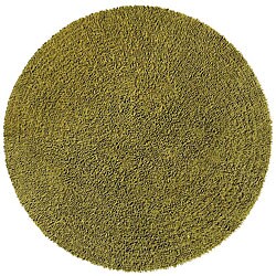 Hand-woven Moss Chenille Shag Rug (5' Round)
