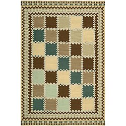 Hand-woven Dakota Multicolor Wool Rug (5'5 x 7'4)
