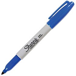 Sharpie Fine Point Permanent Blue Marker (Pack of 24)