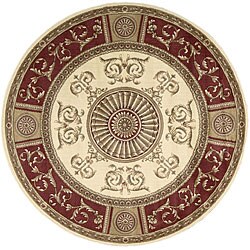 Rhythm Floral Ivory Rug (5'6 Round)