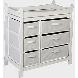 Badger Basket White 6-basket Changing Table