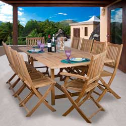 Toulon 11-piece Teak Dining Set