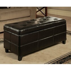 Abbyson Living Bentley Bonded Leather Storage Ottoman