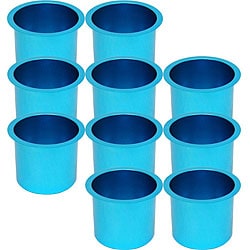 Jumbo Aluminum Poker Table Cup Holders (Set of 10)