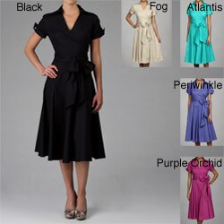 Sandro Women's Poplin Notch Collar Dress