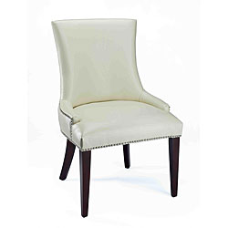 Becca Cream Leather Dining Chair.