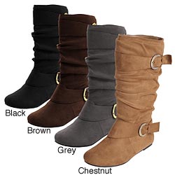 Glaze by Adi Women's Faux Suede Slouchy Boot