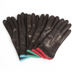 Portolano Women's Textured Leather Gloves