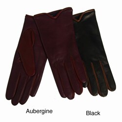 Portolano Women's 2-tone Leather Gloves FINAL SALE