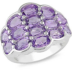 Sterling Silver Amethyst Fashion Ring