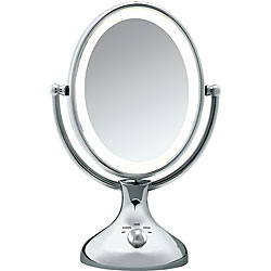 Conair Oval Chrome Double-sided 1x-5x Illuminated Mirror