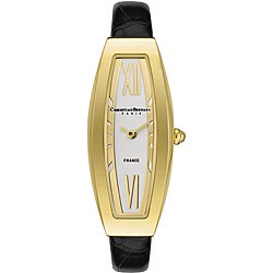 Christian Bernard Women's Goldtone Rounded Rectangle Case Watch