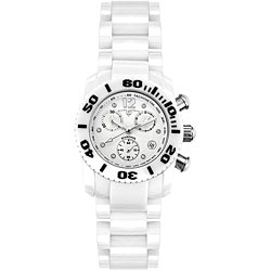 Swiss Legend Women's White Ceramic Chronograph Watch