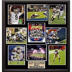 Super Bowl XLIV Champion New Orleans Saints 9-photo Plaque