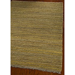 Hand-knotted All-Natural Horizons Gold Hemp Rug (9' x 12')