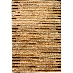 Hand-knotted All-Natural Fields Beige Hemp Runner (2'6 x 10')