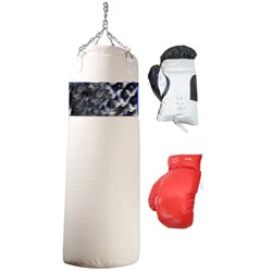 Pro Boxing Set of 2 Pairs Gloves with Punching Bag