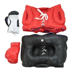Boxing Gloves and Head Gears (Set of 2)