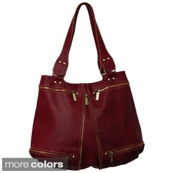 Amerileather Rila Zip Leather Shoulder Bag