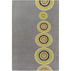 Hand-tufted Vibrant Grey New Zealand Wool Rug (5' x 8')