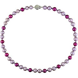 New York Pearls Amethyst and Multi-color FW Pearl Necklace